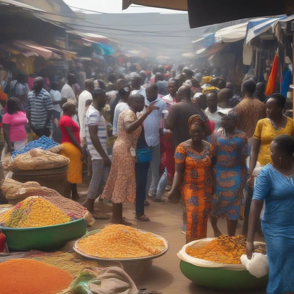 Vibrant Makola Market, Accra