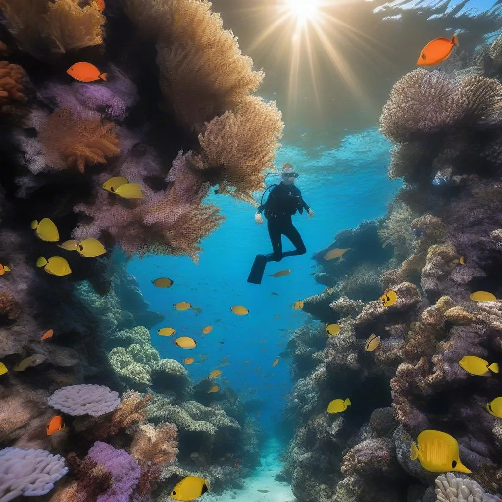 Vibrant Underwater World in the Maldives