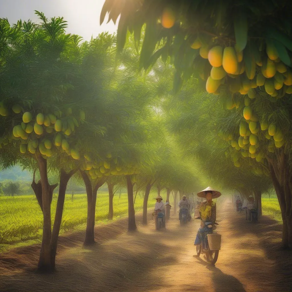 Vietnamese Mango Orchard