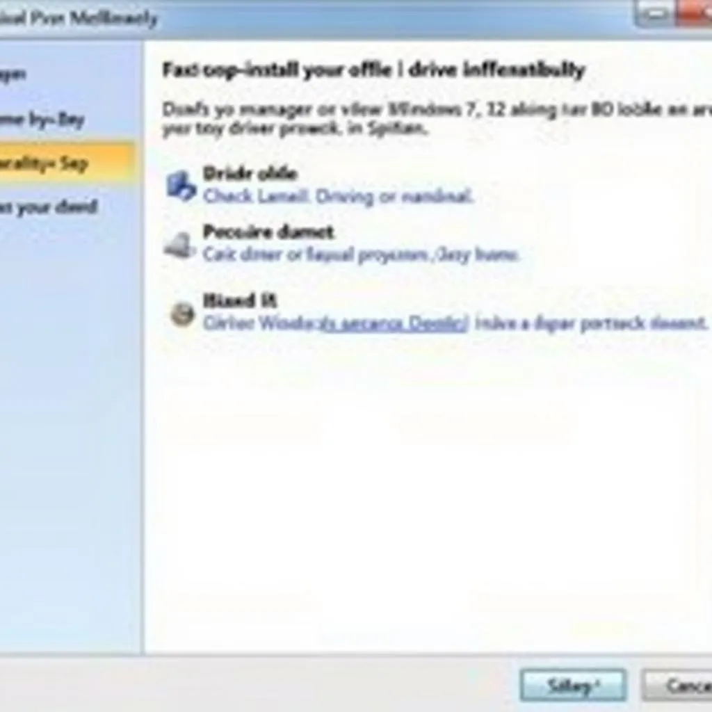 Manually Installing a Driver in Windows 7