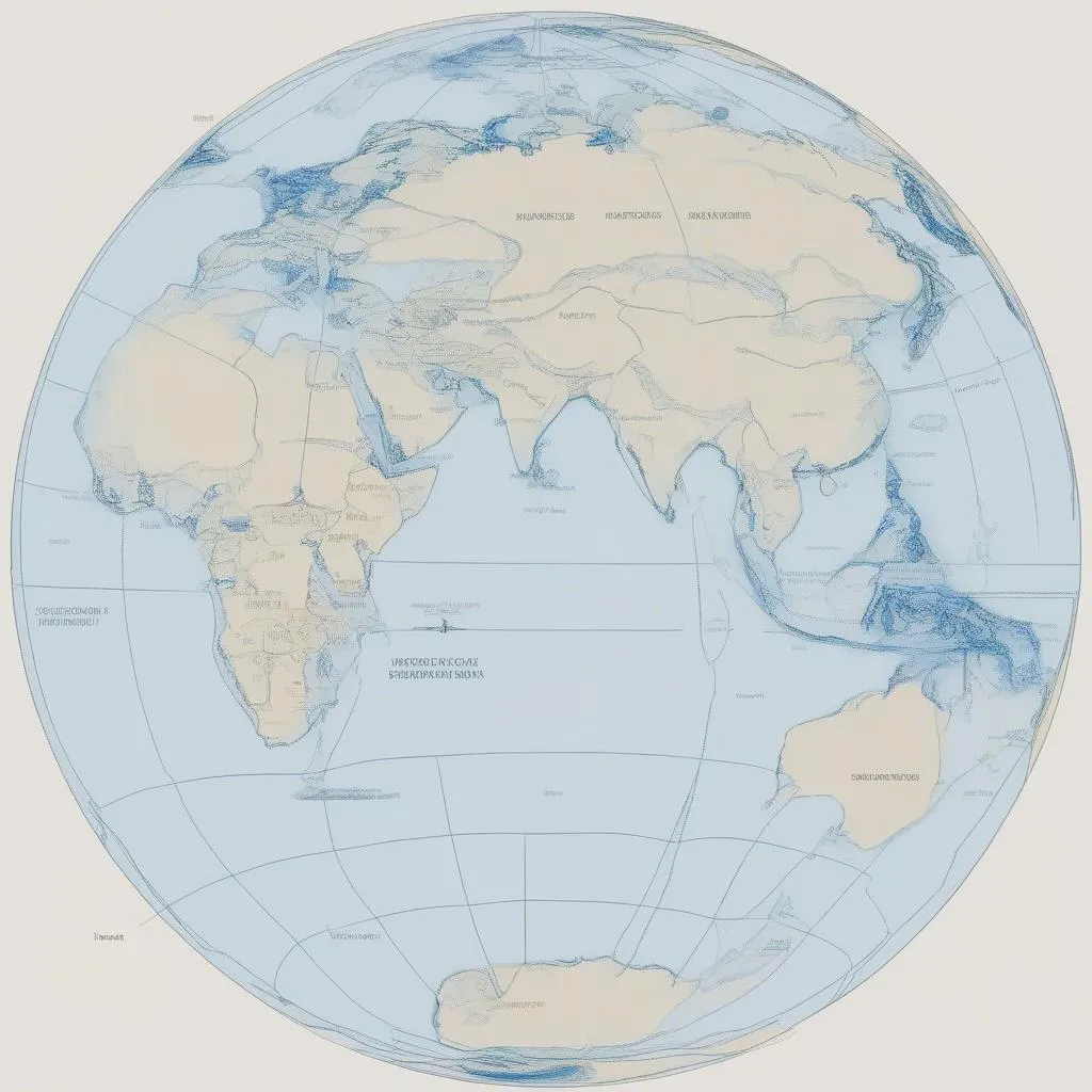 Map showing the global distribution of flying fish