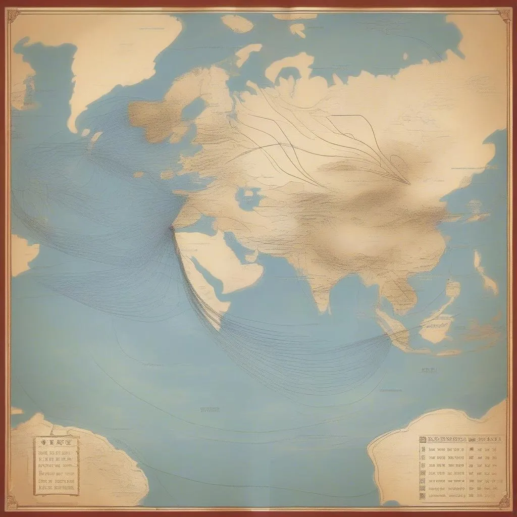 Map of Zheng He Voyages