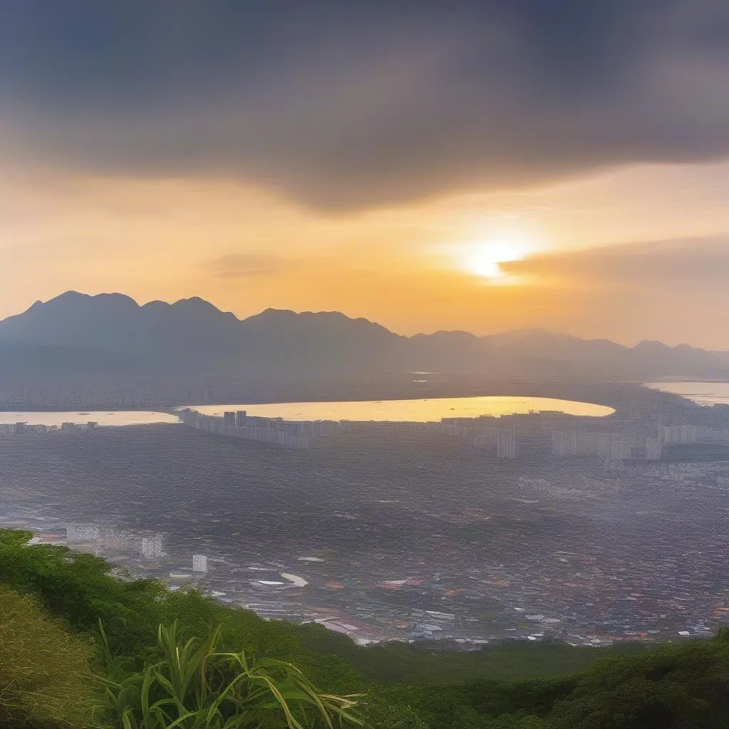 marble mountains panoramic view