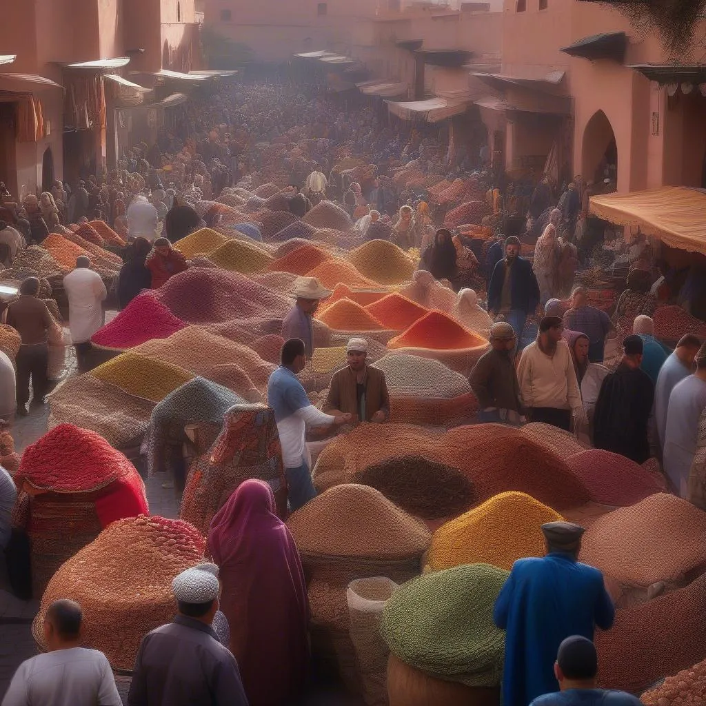 Marrakech Market Scene