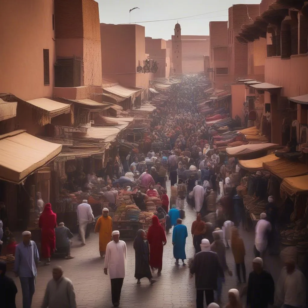 Vibrant Marrakech Street