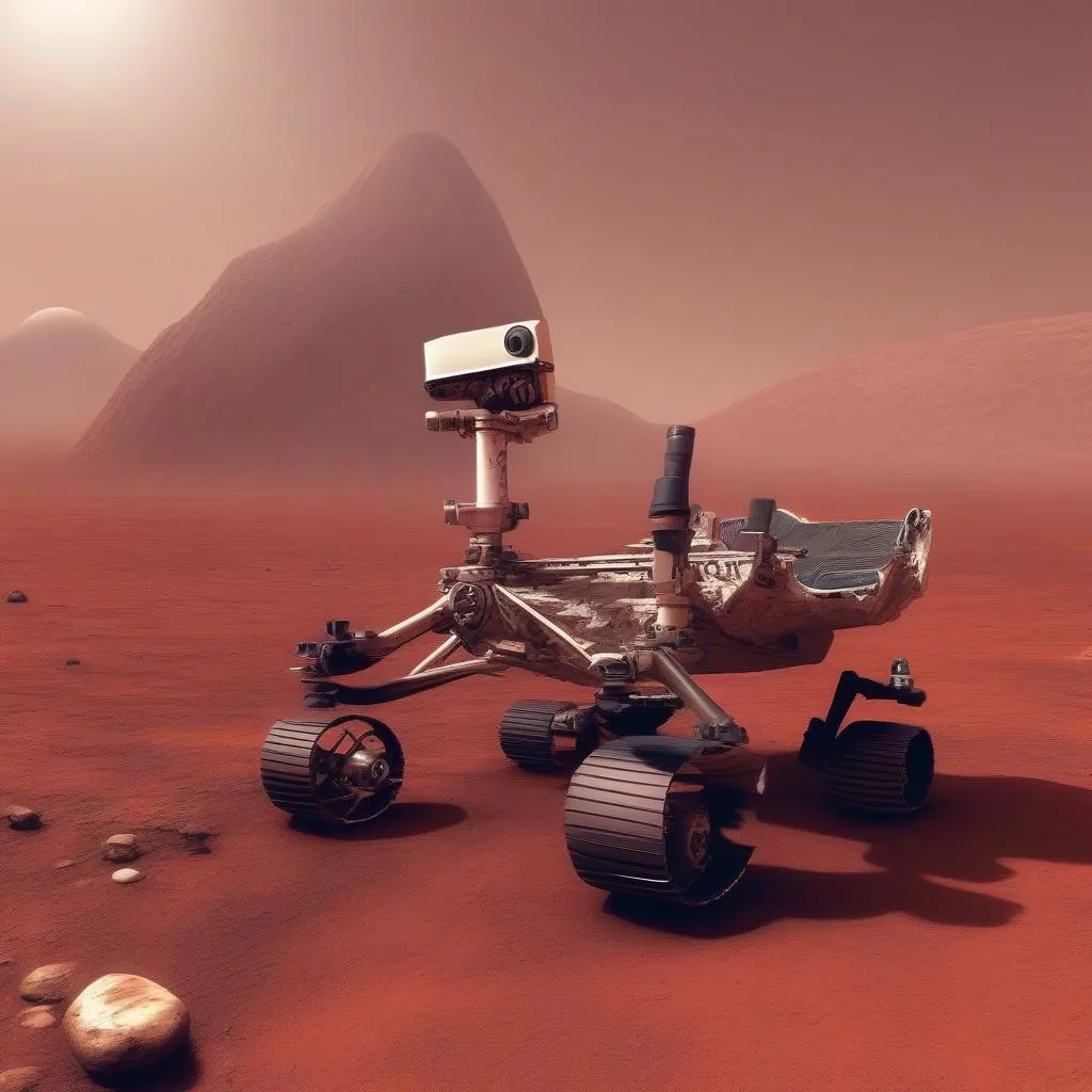 Mars Rover on Red Planet