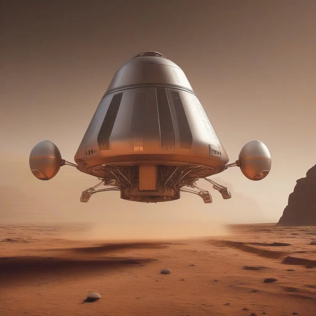 Spaceship Landing on Mars