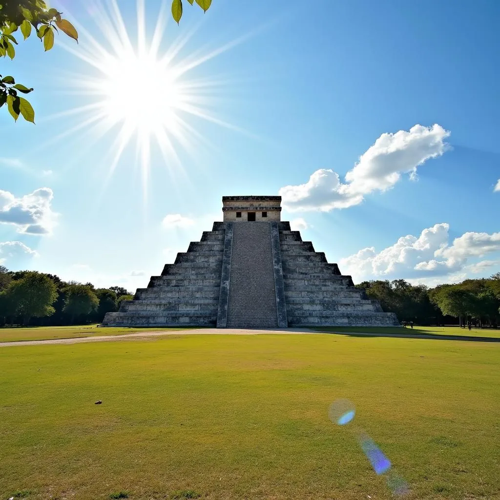 Ancient Mayan ruins of Chichen Itza in Mexico