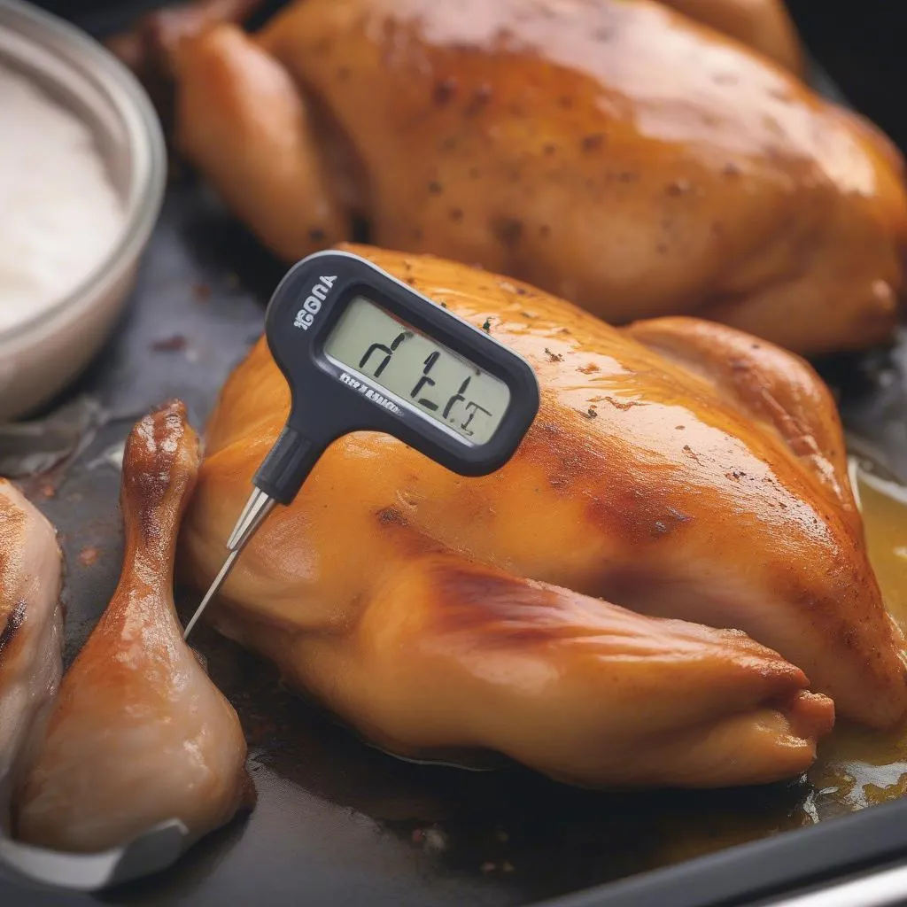 Checking Chicken Breast Temperature