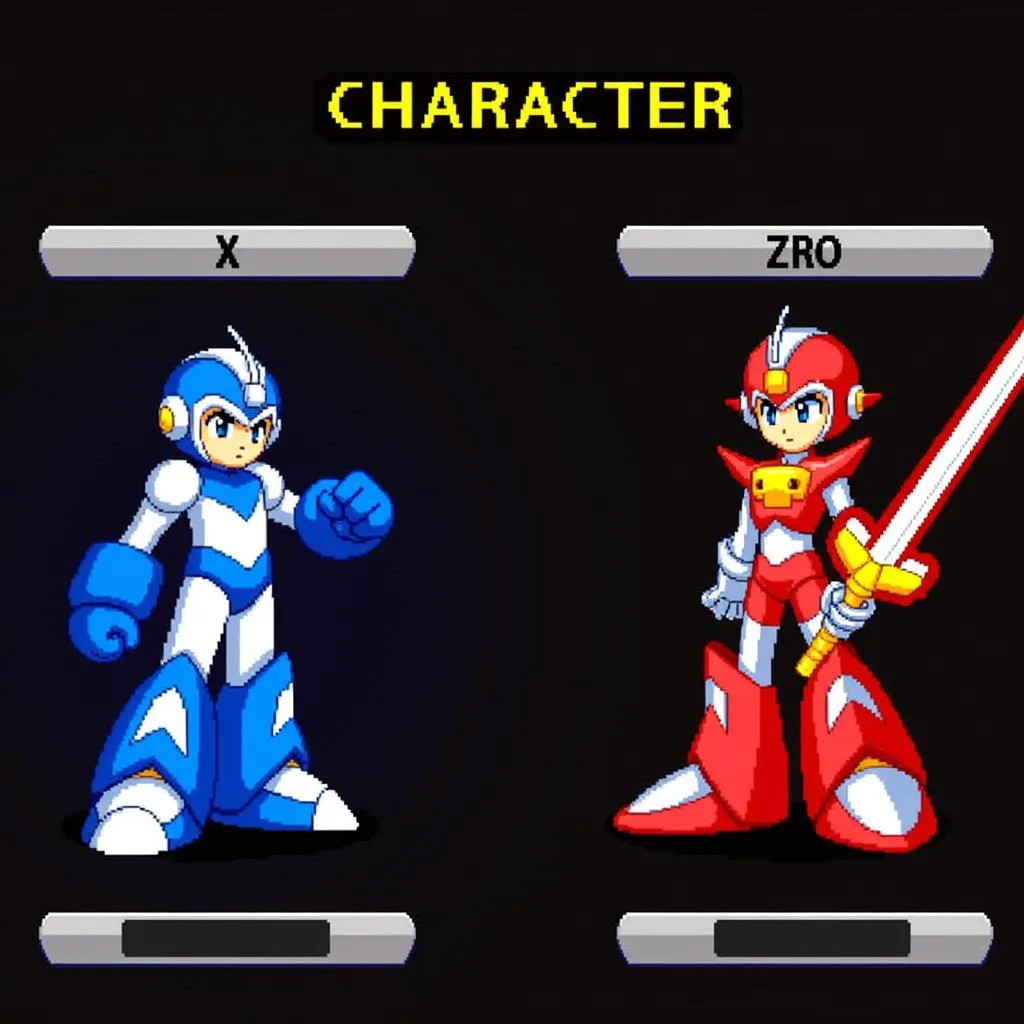 Megaman X5 Character Select