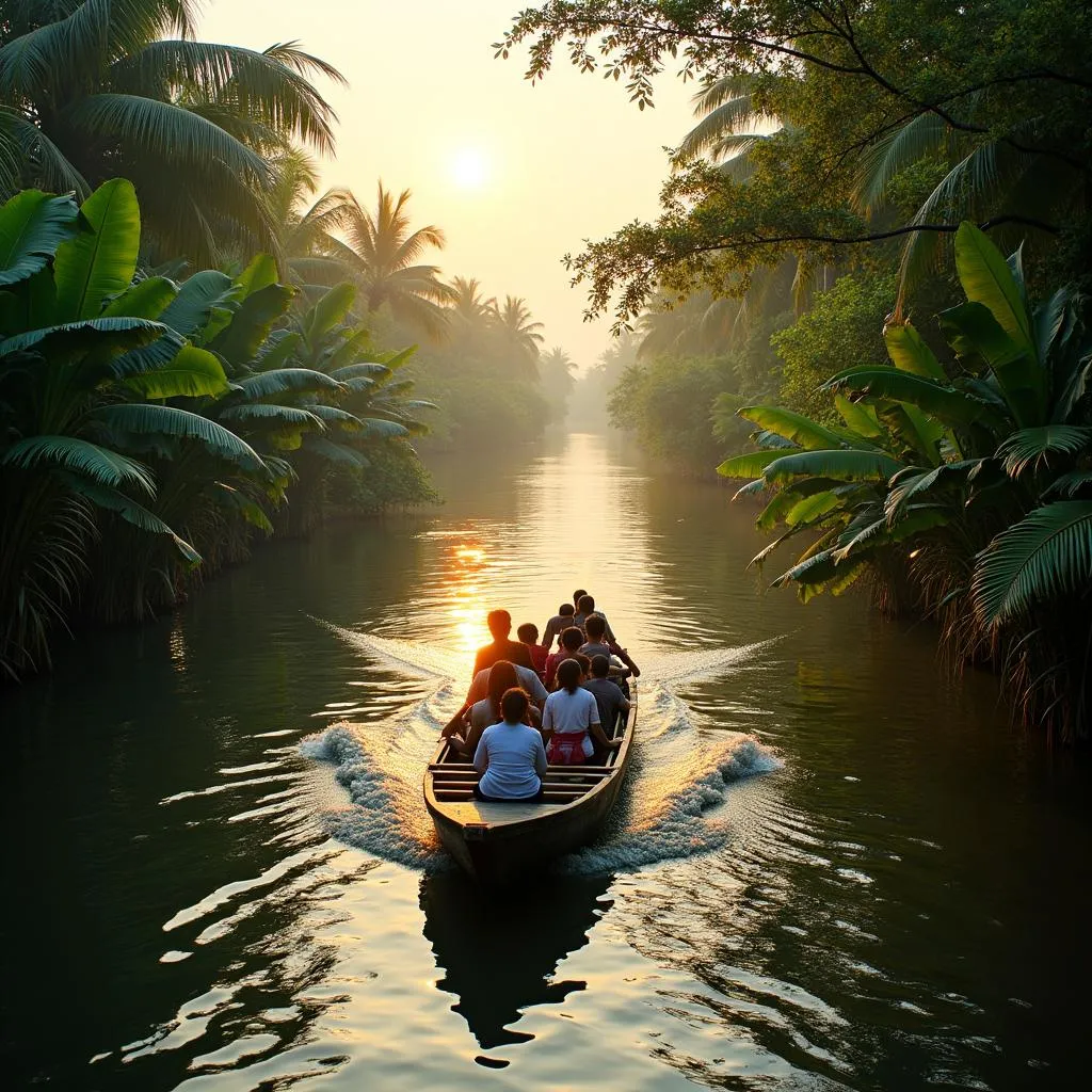 Tourist Boat Tour in Mekong Delta