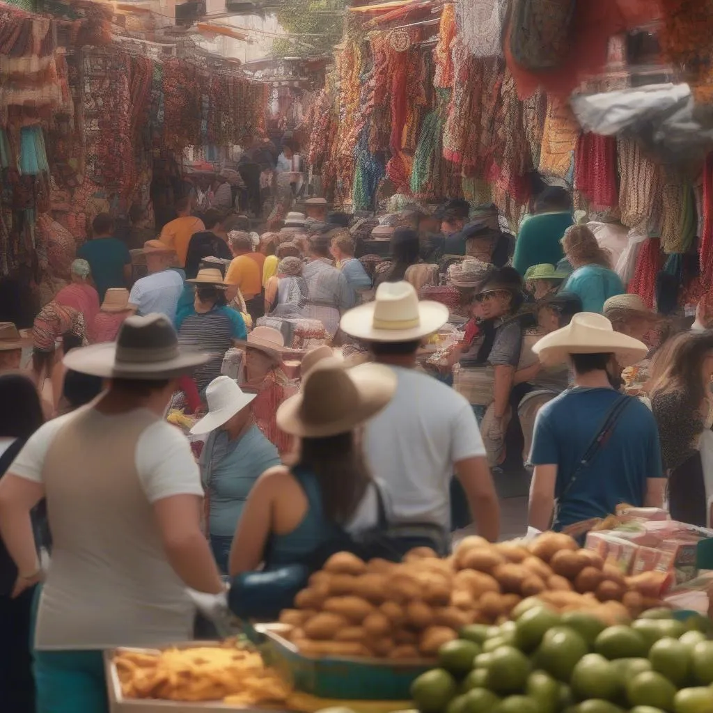 Tourists enjoying safe travels in Mexico