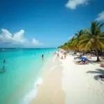 Relaxing on a Mexican beach