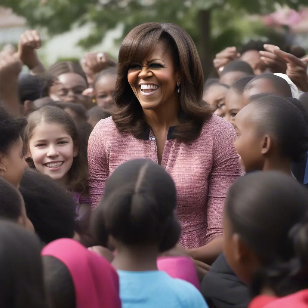 Michelle Obama at an international event