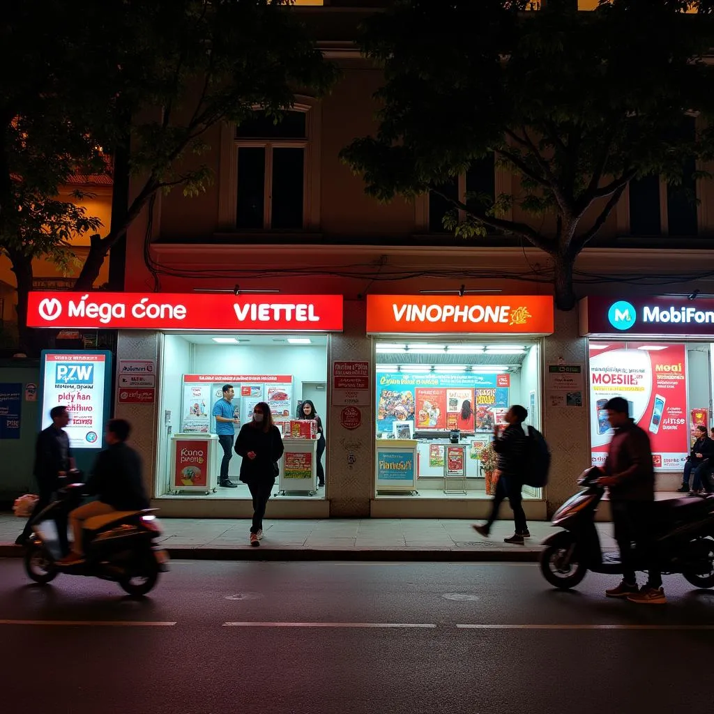 Mobile carrier stores in Hanoi