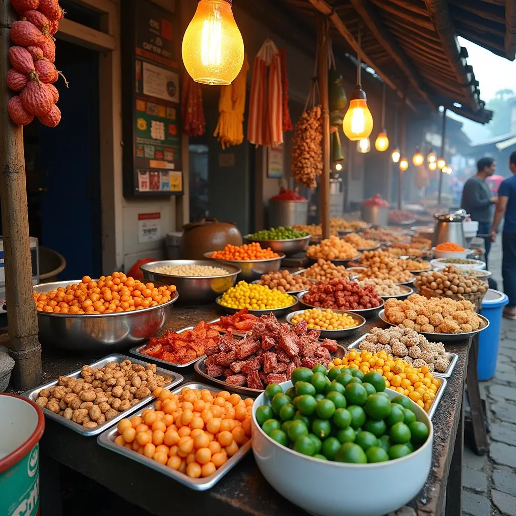 Vietnamese food stall in Moc Chau