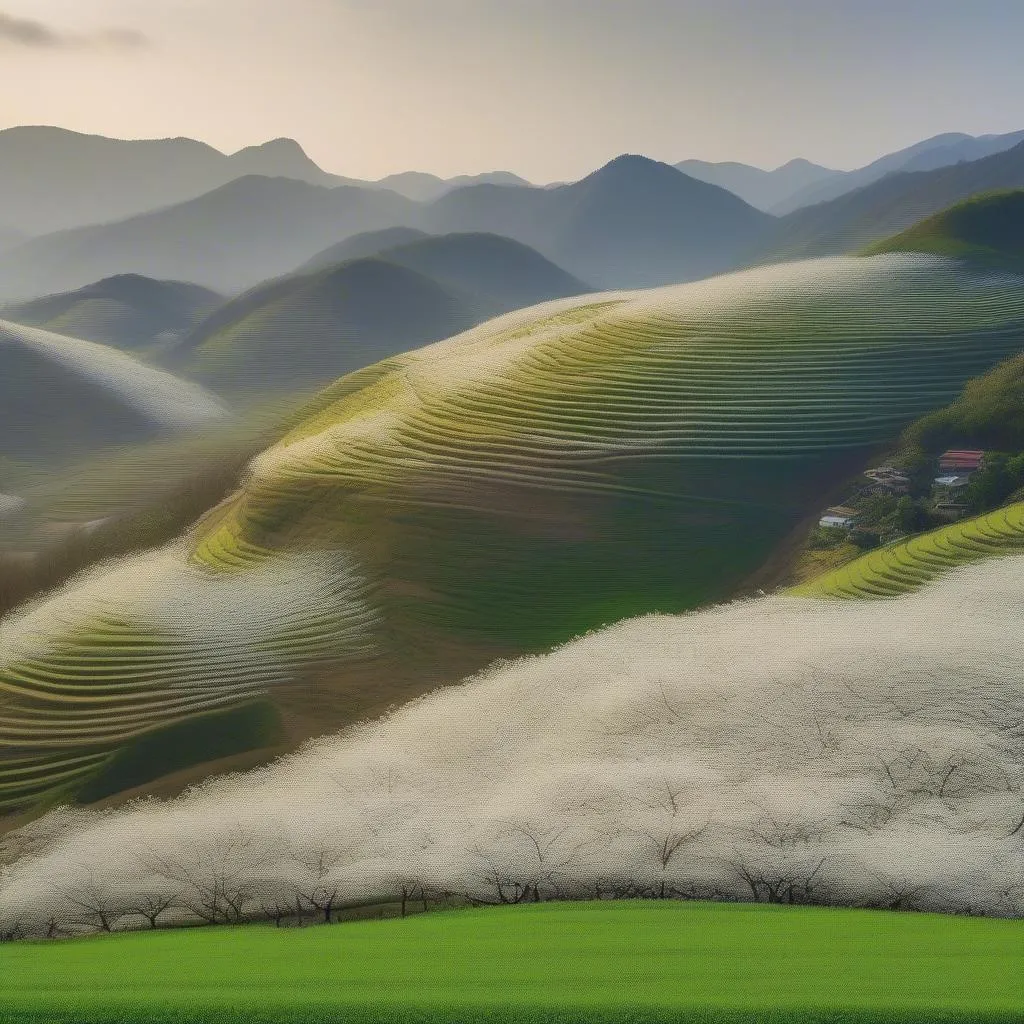 Moc Chau Plum Blossom Field