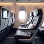 Modern Airplane Cabin Interior