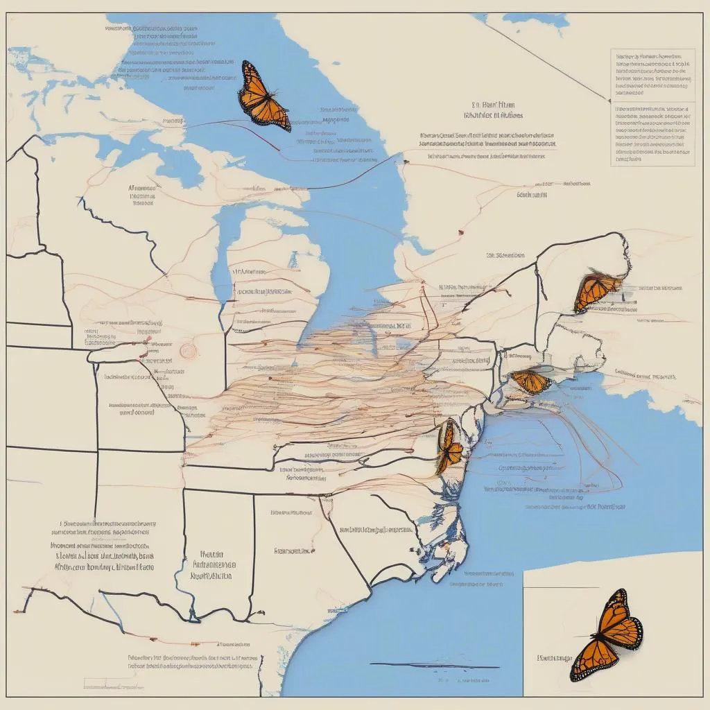 Monarch Migration Route