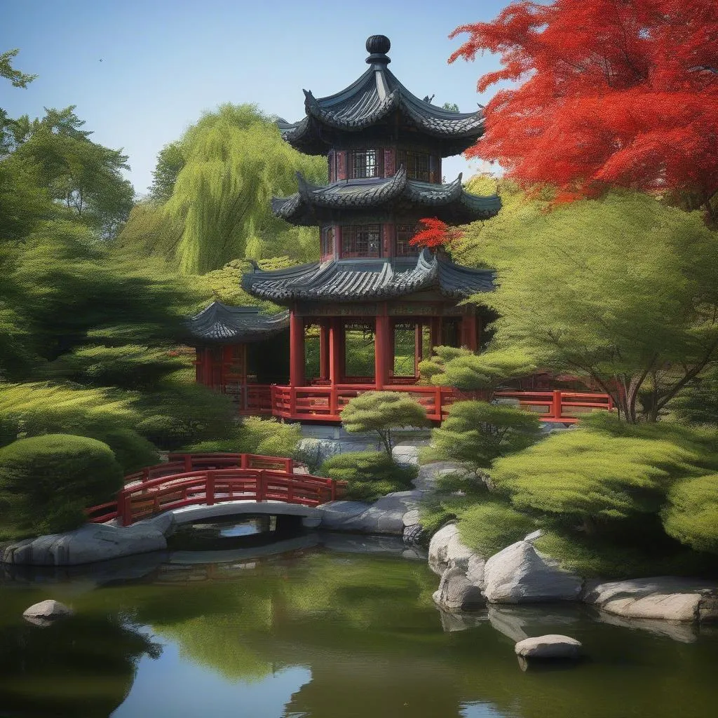 Montreal Botanical Garden Chinese Pavilion