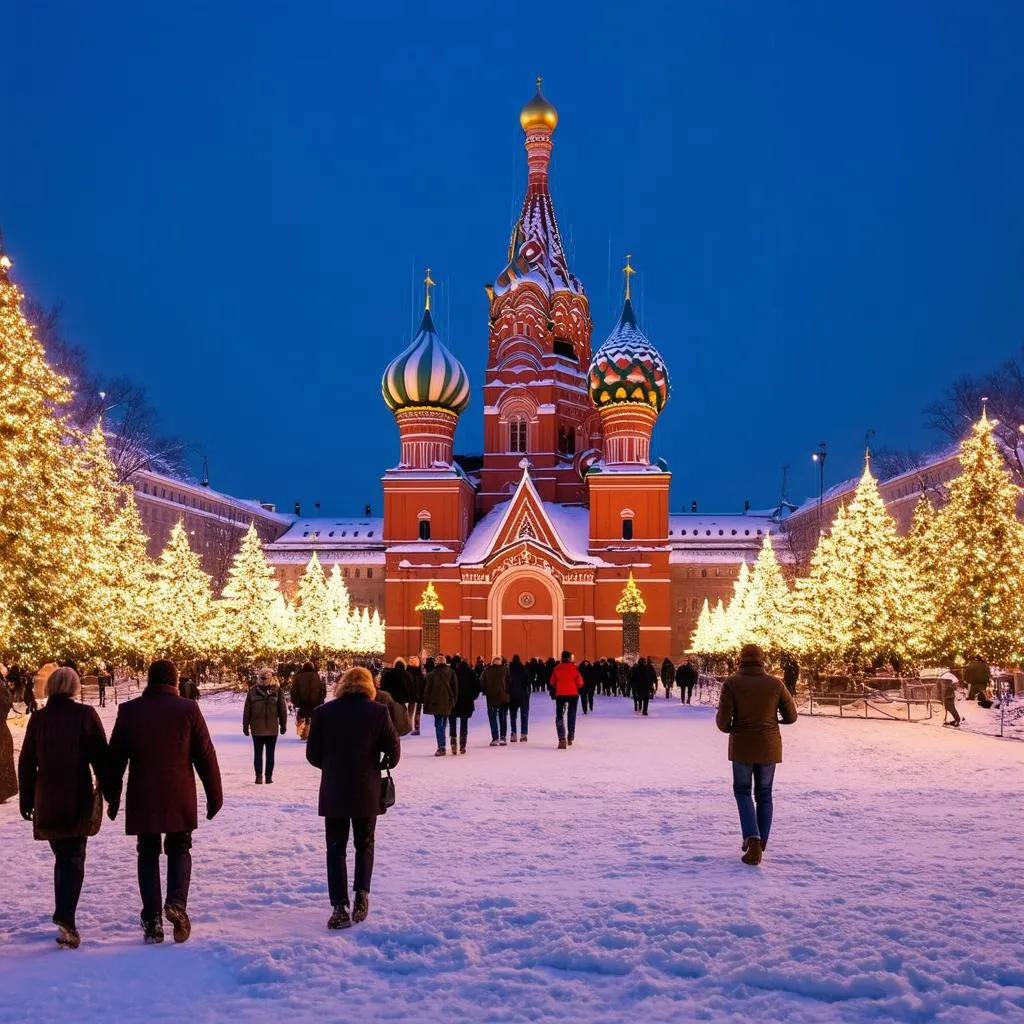 Red Square in Moscow during winter