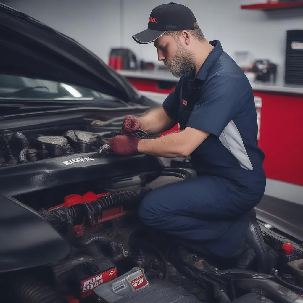 Motul Oil Change at a Workshop