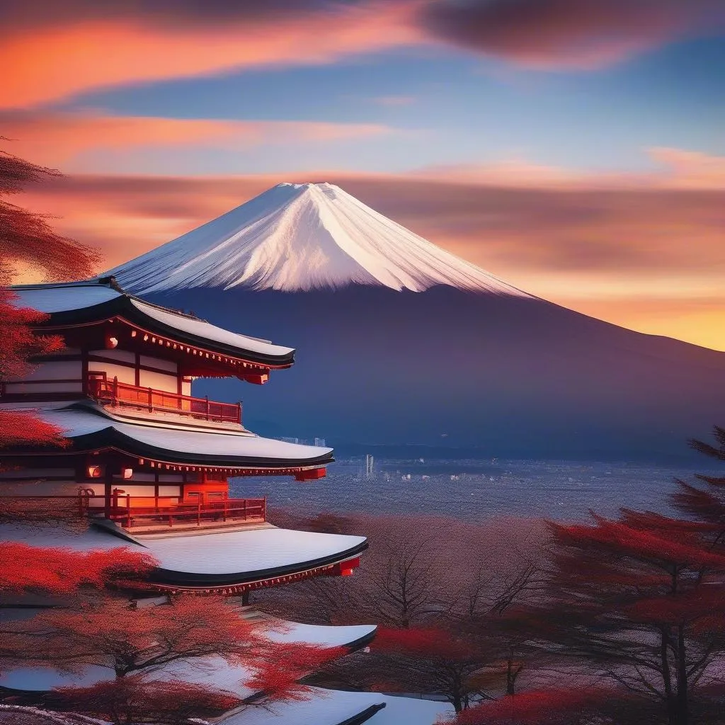 Serene Mount Fuji Sunset