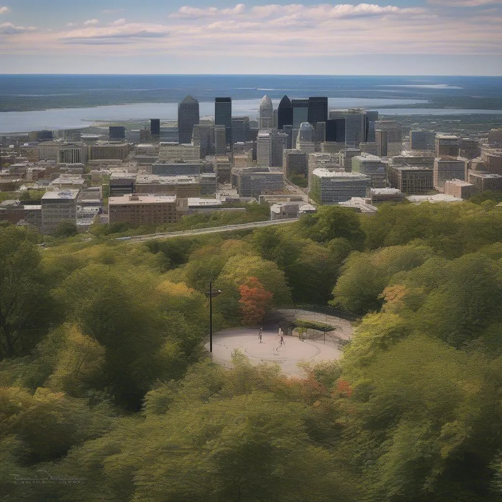 Montreal Cityscape from Mount Royal