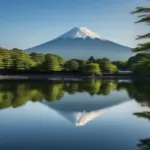 Mount Fuji reflected in Lake Kawaguchi