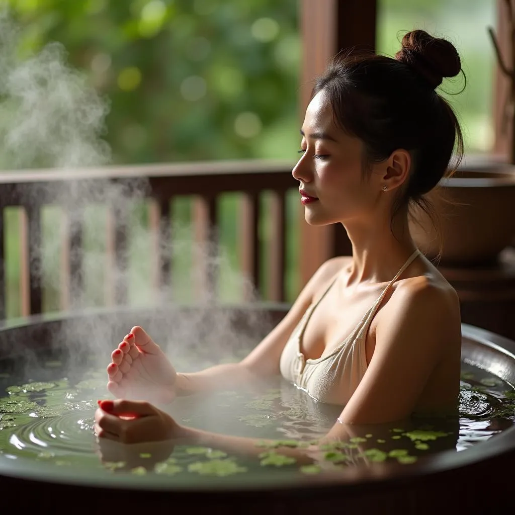 Mugwort Foot Bath in Hanoi