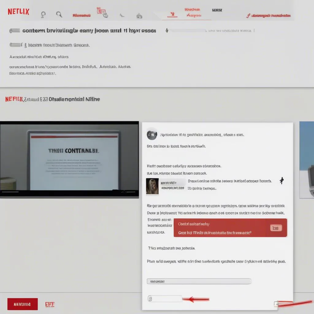 Netflix Content Unavailable Screen