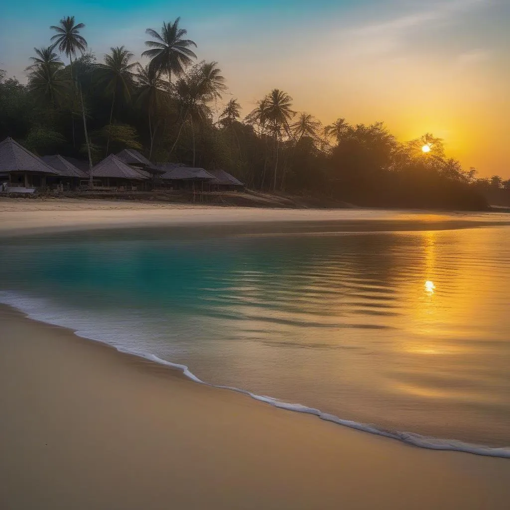 Sunset at Ngapali Beach