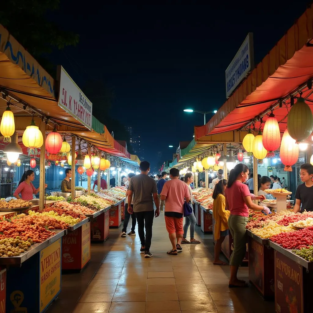 Nha Trang Night Market Food Stalls