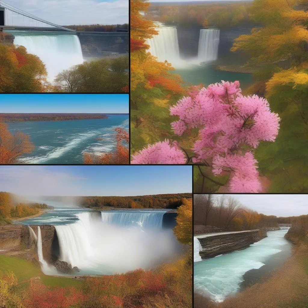 Niagara Falls in Different Seasons