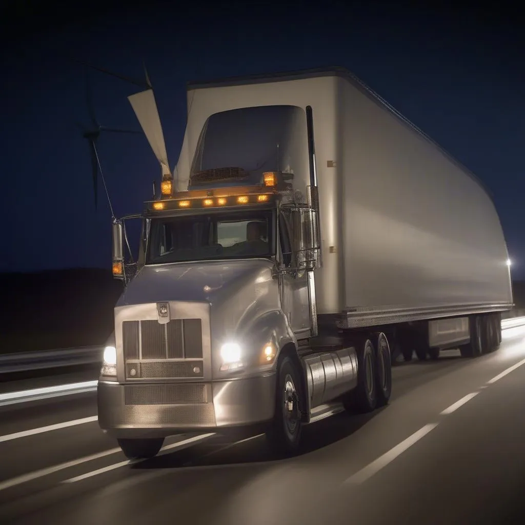 Oversize load transport at night