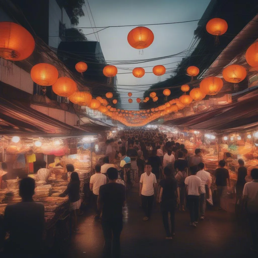 Busy Bangkok Night Market