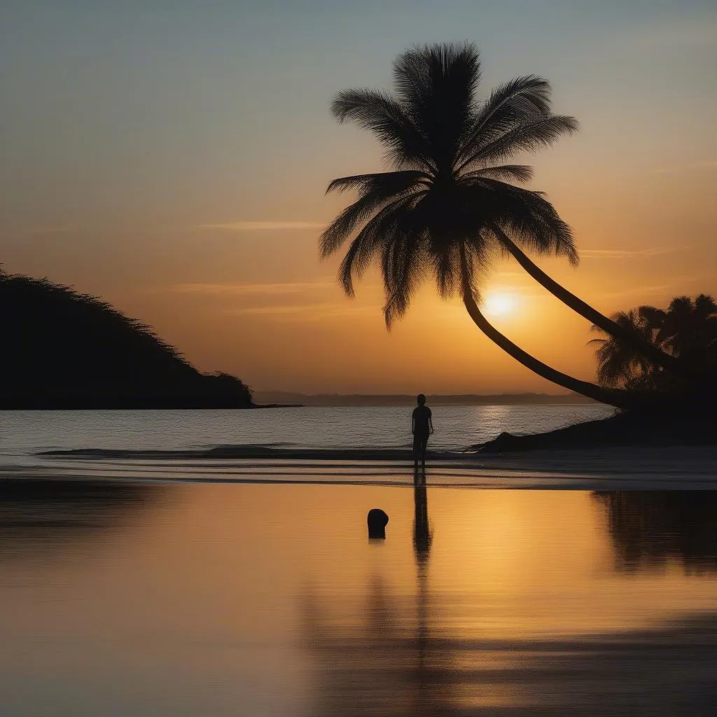 Peaceful Sunset on Ninh Thuan Beach