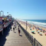 Ocean City, Maryland boardwalk and beach