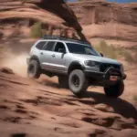 Off-road vehicle driving in Moab