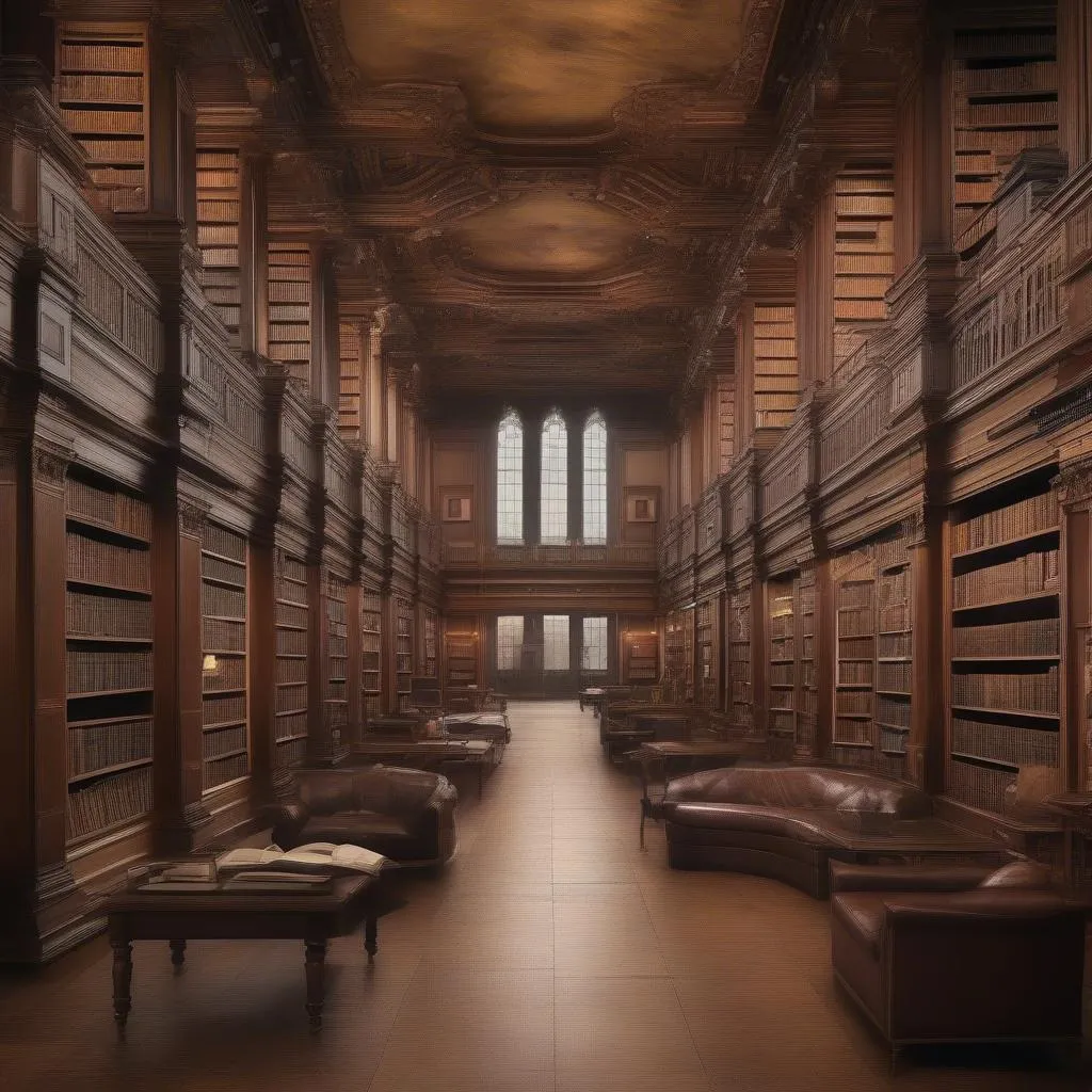 Old Library Bookshelves