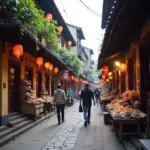 Hanoi Old Quarter, a bustling hub of traditional architecture and vibrant street life