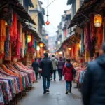 Beach Scarves in Hanoi's Old Quarter