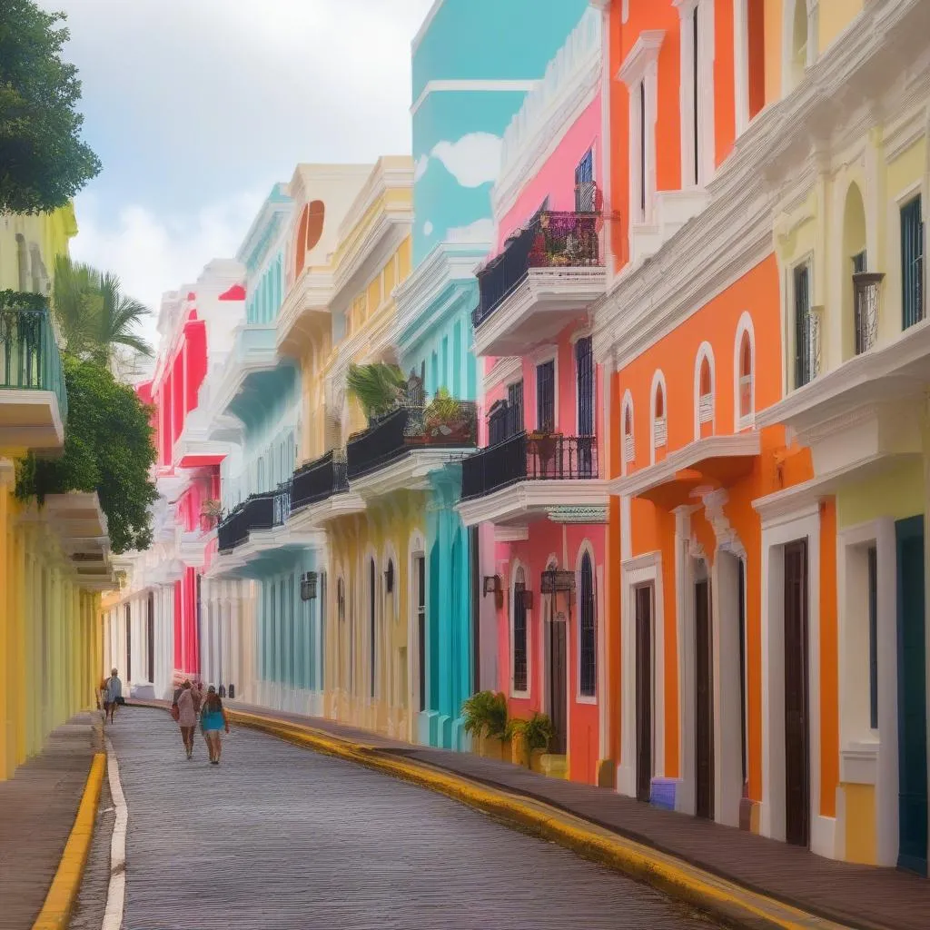 Colorful Streets of Old San Juan