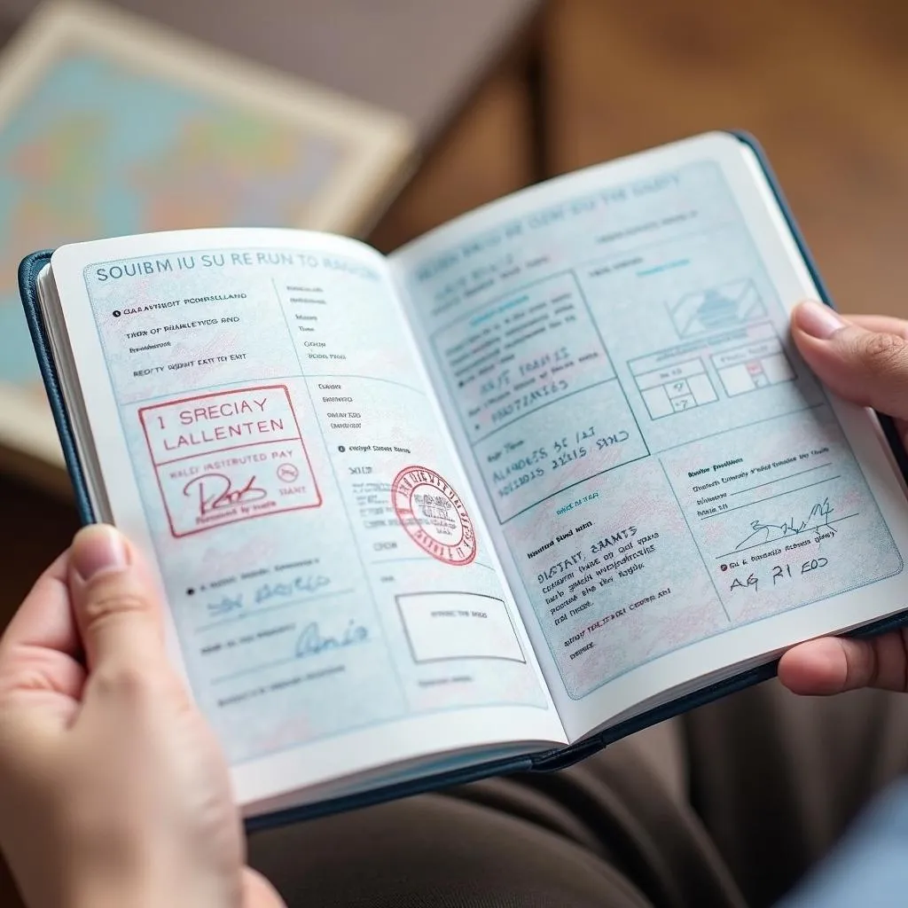 Passport with Blank Visa Pages