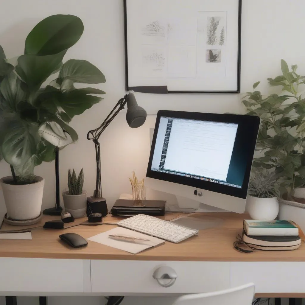 A Personalized and Organized Computer Desk Setup