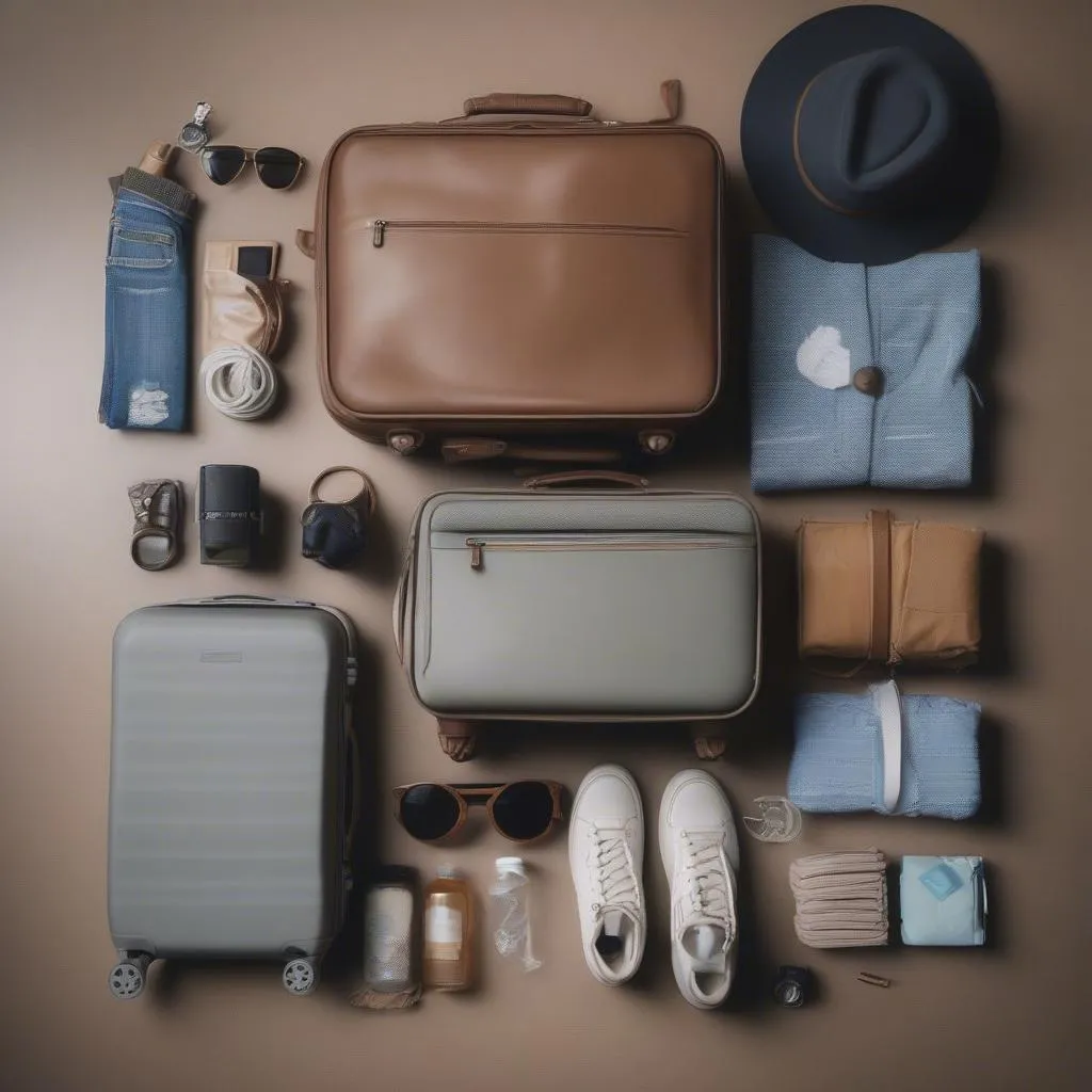 Organized Luggage with Packing Essentials