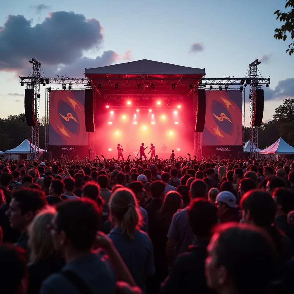 Outdoor concert with clear sound