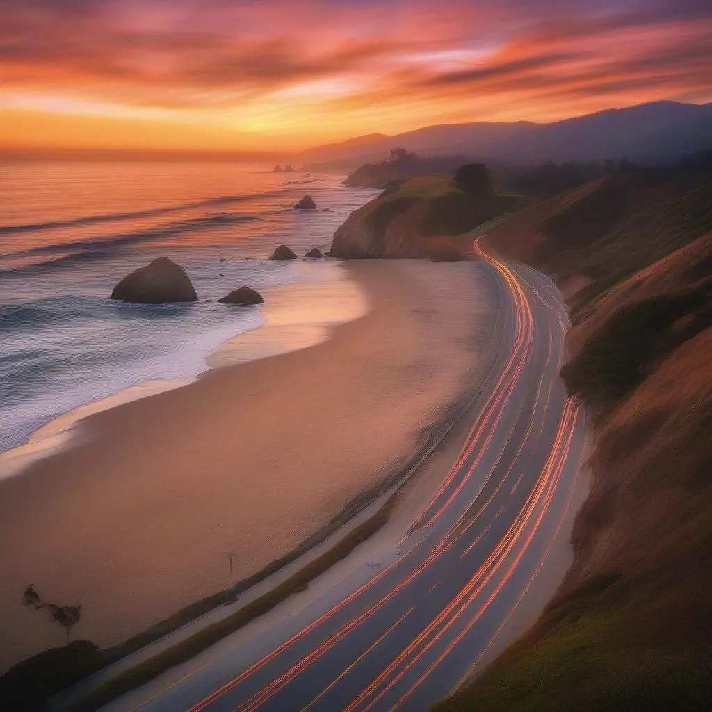 Pacific Coast Highway Sunset