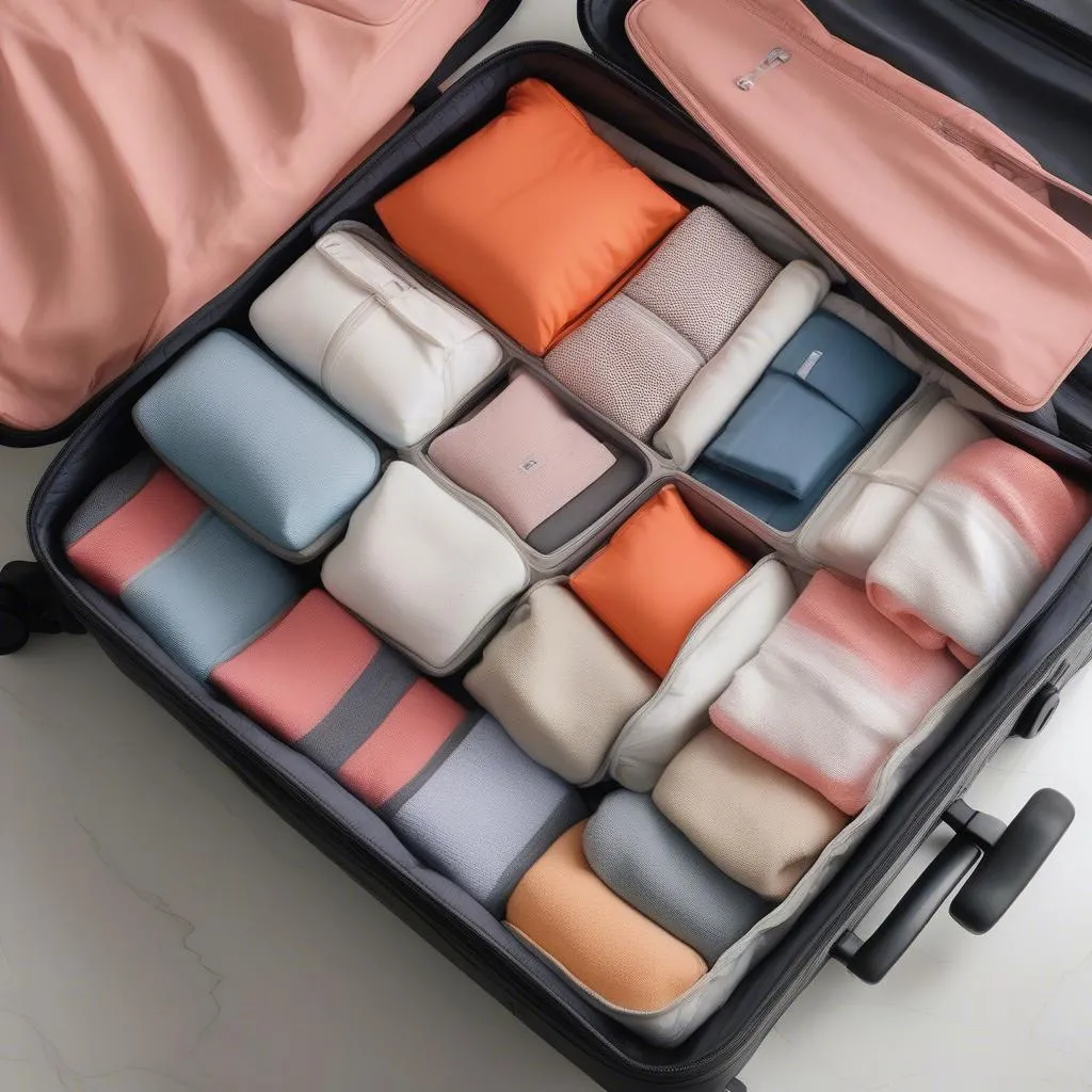 Packing Cubes in Suitcase