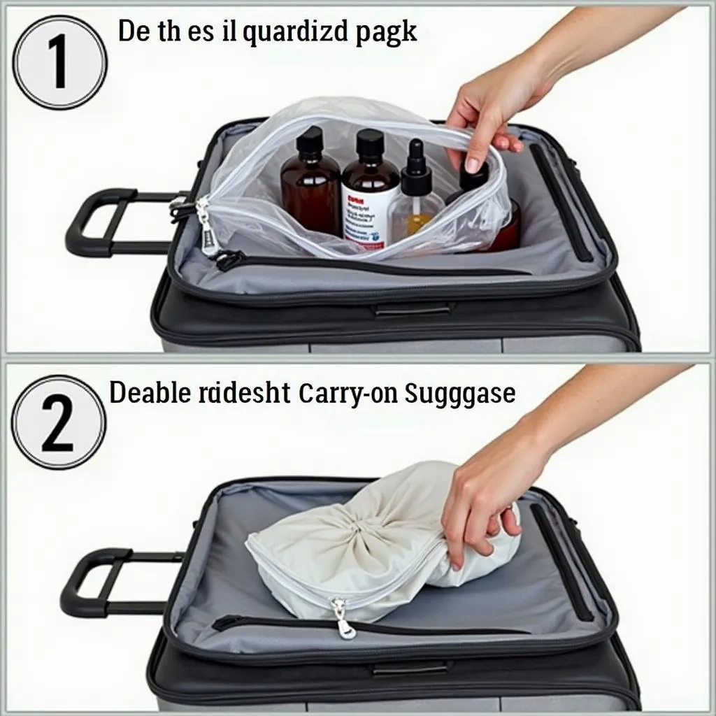 Packing liquids in a carry-on bag